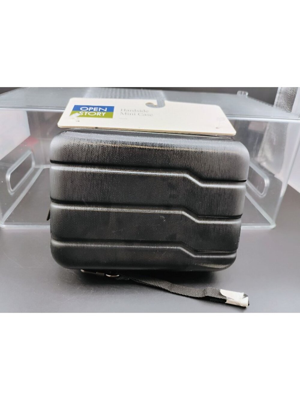 Open Story Hardside Mini Case Black Lightweight Organizer Travel Size